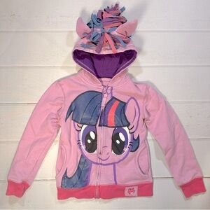 My Little Pony Twilight Sparkle Girls M 5‎ / 6 Hooded Character Fill Zip Hoodie